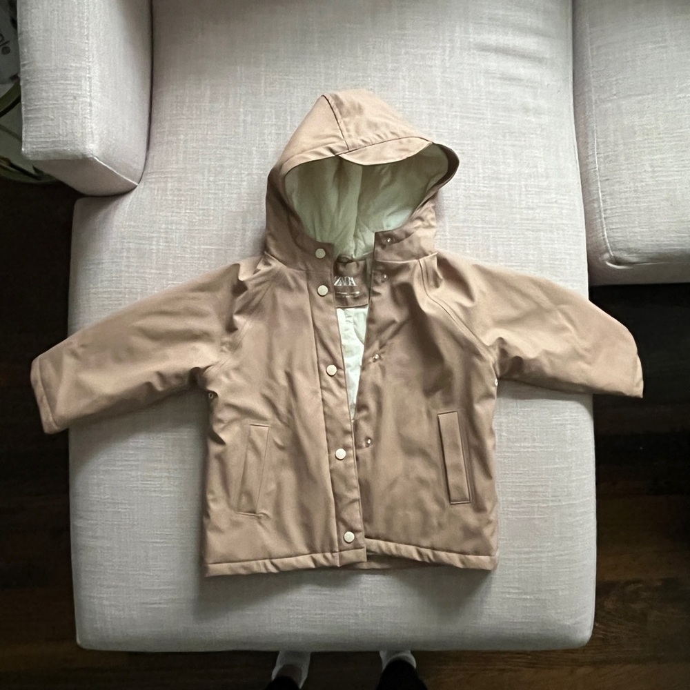Kids Tan Hooded Jacket